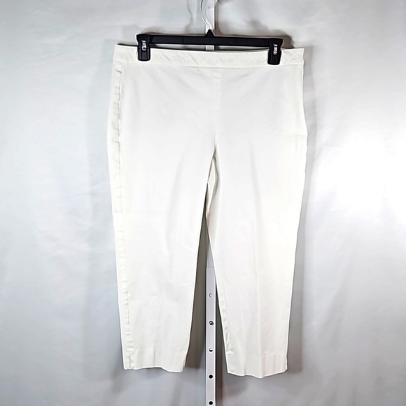 Talbots White Chatham Crop Capris Size 16 - Picture 1 of 8